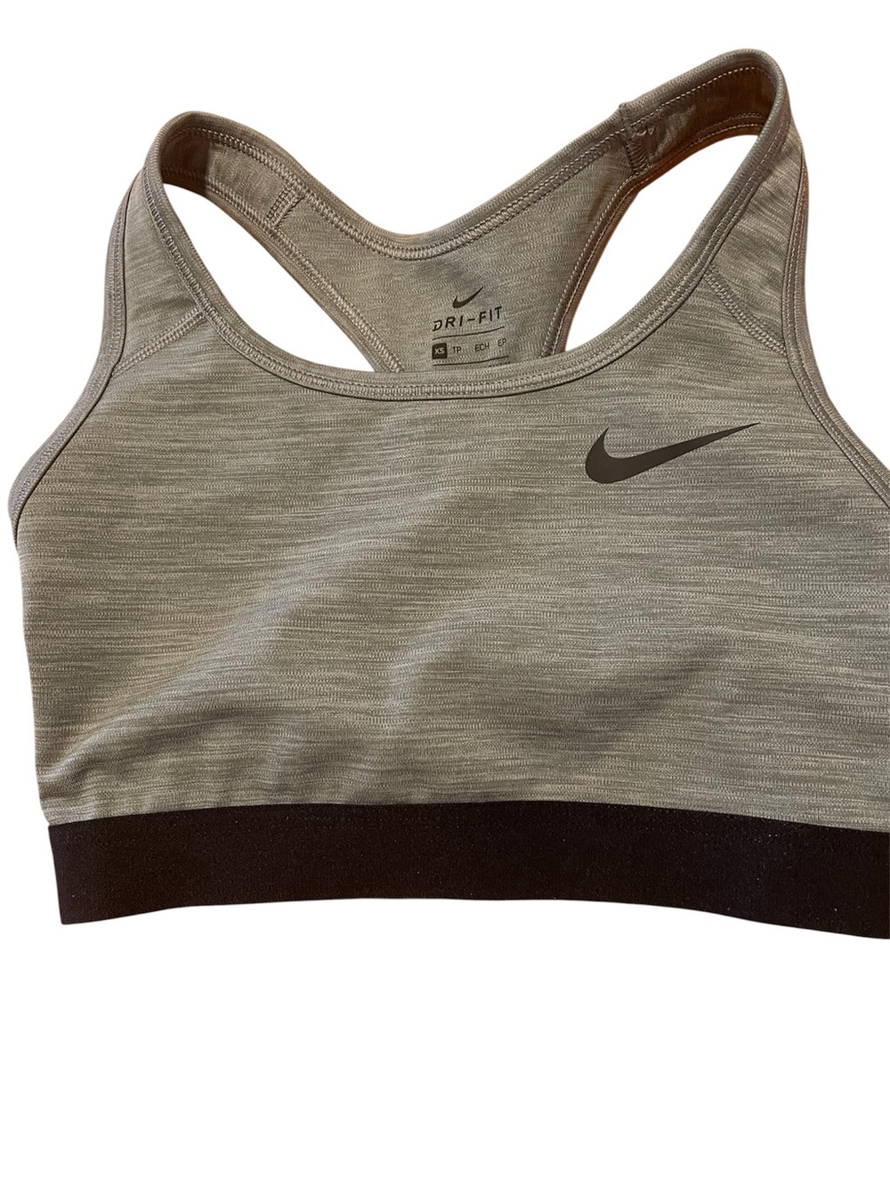 ✔️✔️Nike Dri-FIT Grey Racerback Sports Top with Black Band Sz-XS
